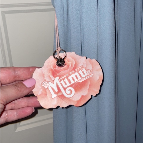 BNWT Show Me Your Mumu steel blue halter bridesmaid dress - Picture 2 of 5